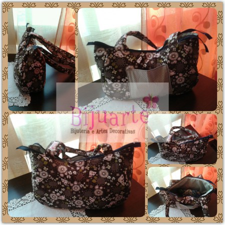 Mala em tecido (20,50 x 32 x 10 cm)